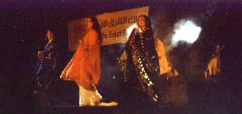 marta dance group dancing the Khaleeji dance in Dubai at a function of the Middle East Bank