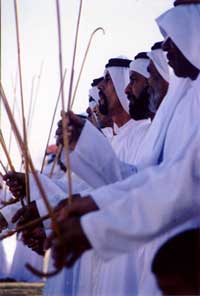 traditional gulf dance in Abu Dhabi on National Day in front of the Mashreq Palace of Sheikh Zayed