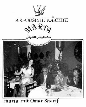 marta in the Yildizlar Restaurant with Omar Sharif