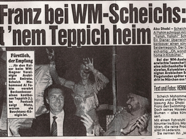 Mercedes promo with Franz Beckenbauer in Abu Dhabi