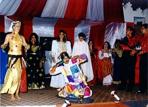 marta dancing in the traditional Egyptian Zafa performed at weddings